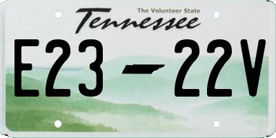 TN license plate E2322V