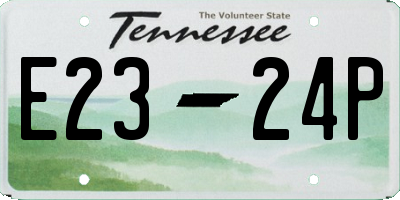 TN license plate E2324P