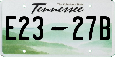 TN license plate E2327B