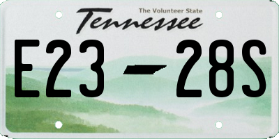 TN license plate E2328S