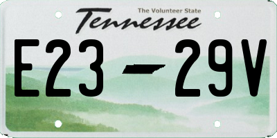 TN license plate E2329V