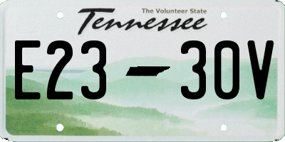 TN license plate E2330V