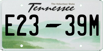 TN license plate E2339M