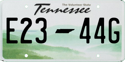 TN license plate E2344G
