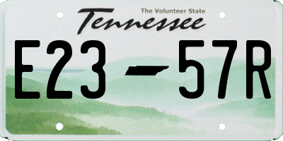 TN license plate E2357R