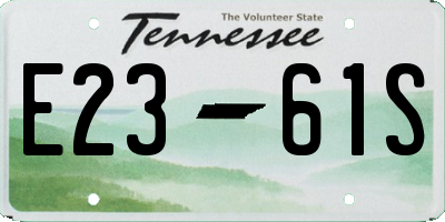 TN license plate E2361S