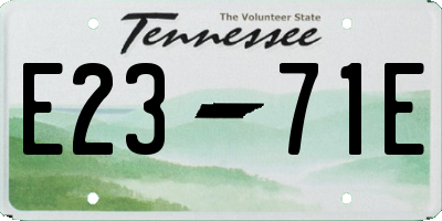 TN license plate E2371E