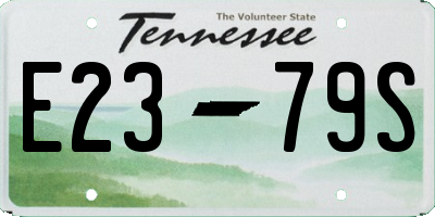 TN license plate E2379S