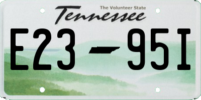 TN license plate E2395I