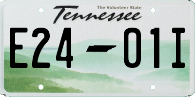 TN license plate E2401I