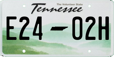 TN license plate E2402H