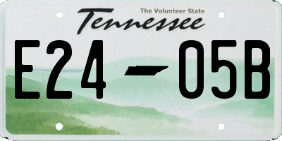 TN license plate E2405B