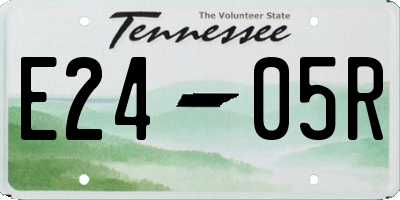 TN license plate E2405R