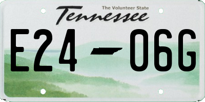 TN license plate E2406G