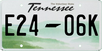TN license plate E2406K