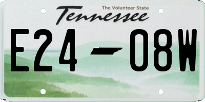 TN license plate E2408W