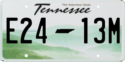TN license plate E2413M