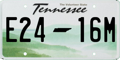TN license plate E2416M