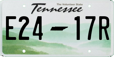 TN license plate E2417R