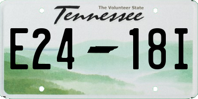 TN license plate E2418I