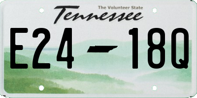 TN license plate E2418Q