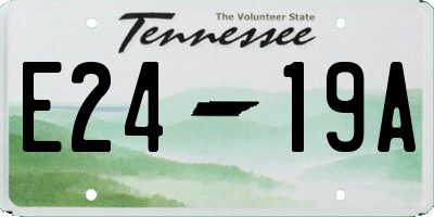TN license plate E2419A