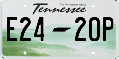 TN license plate E2420P