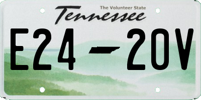 TN license plate E2420V