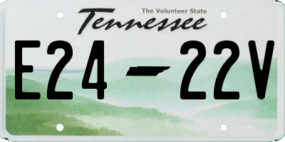 TN license plate E2422V
