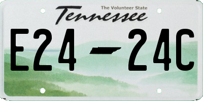TN license plate E2424C