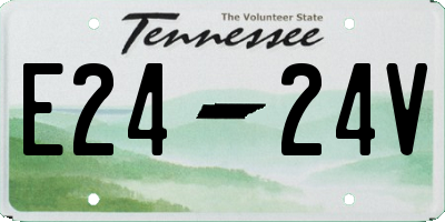 TN license plate E2424V