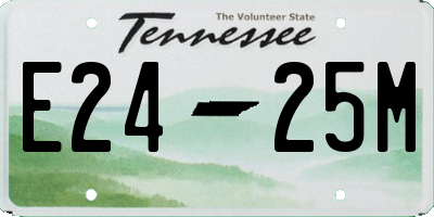 TN license plate E2425M