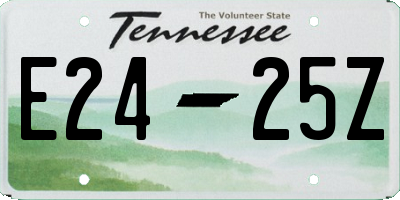 TN license plate E2425Z