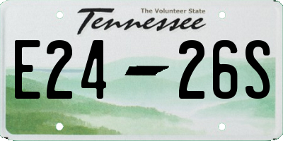 TN license plate E2426S
