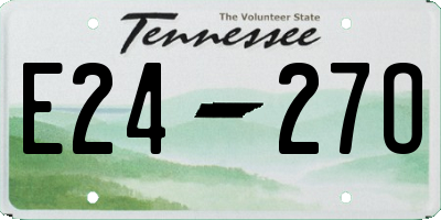 TN license plate E2427O