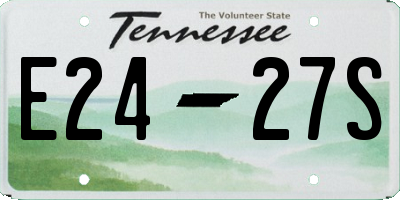 TN license plate E2427S