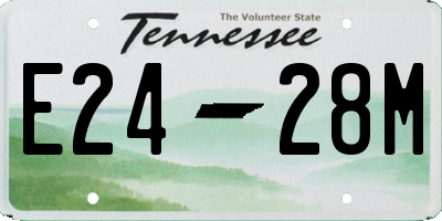 TN license plate E2428M