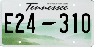 TN license plate E2431O