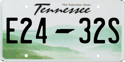 TN license plate E2432S