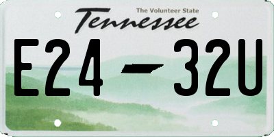 TN license plate E2432U