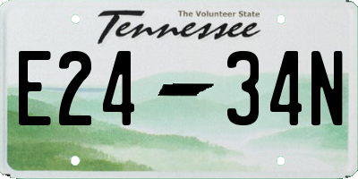 TN license plate E2434N