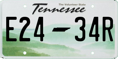 TN license plate E2434R