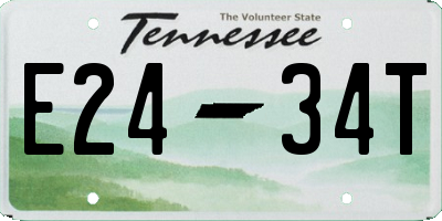 TN license plate E2434T
