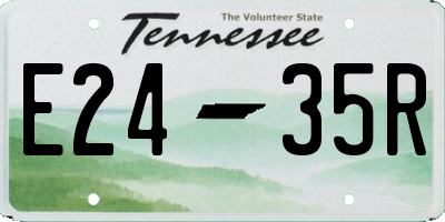 TN license plate E2435R
