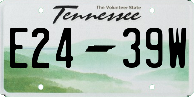TN license plate E2439W