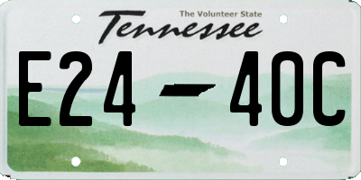 TN license plate E2440C