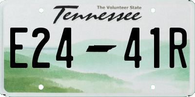 TN license plate E2441R