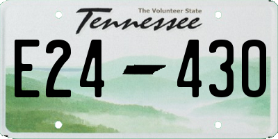 TN license plate E2443O