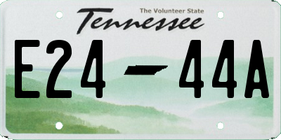 TN license plate E2444A