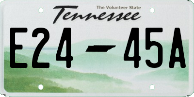 TN license plate E2445A